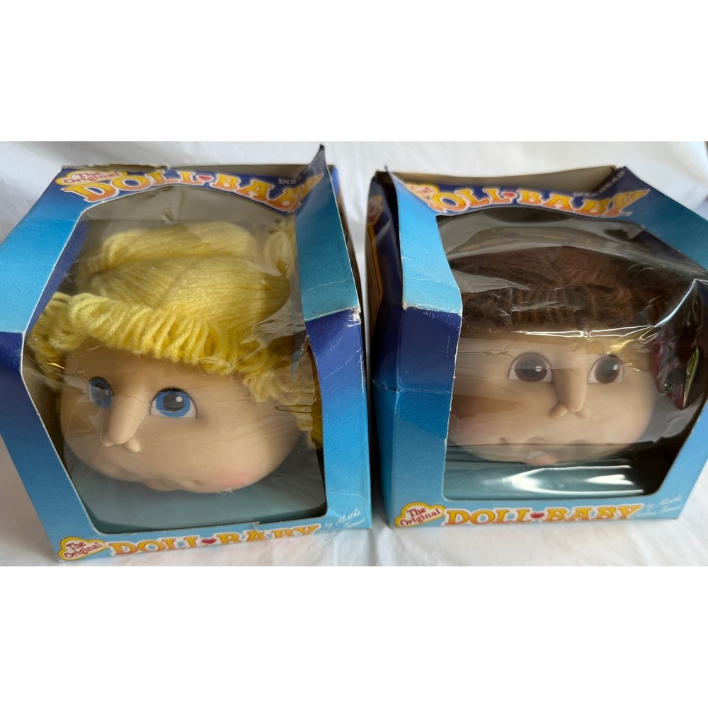 Vintage 1984 Fibre-Craft Doll Baby Head Martha Nelson Thomas Lot of 2 3108 3111